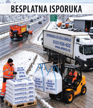 So za posipanje puteva paleta 500 kg